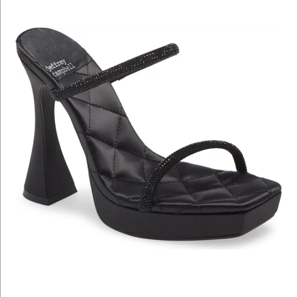 Jeffrey Campbell Movie Slide Black Crystal Sandal